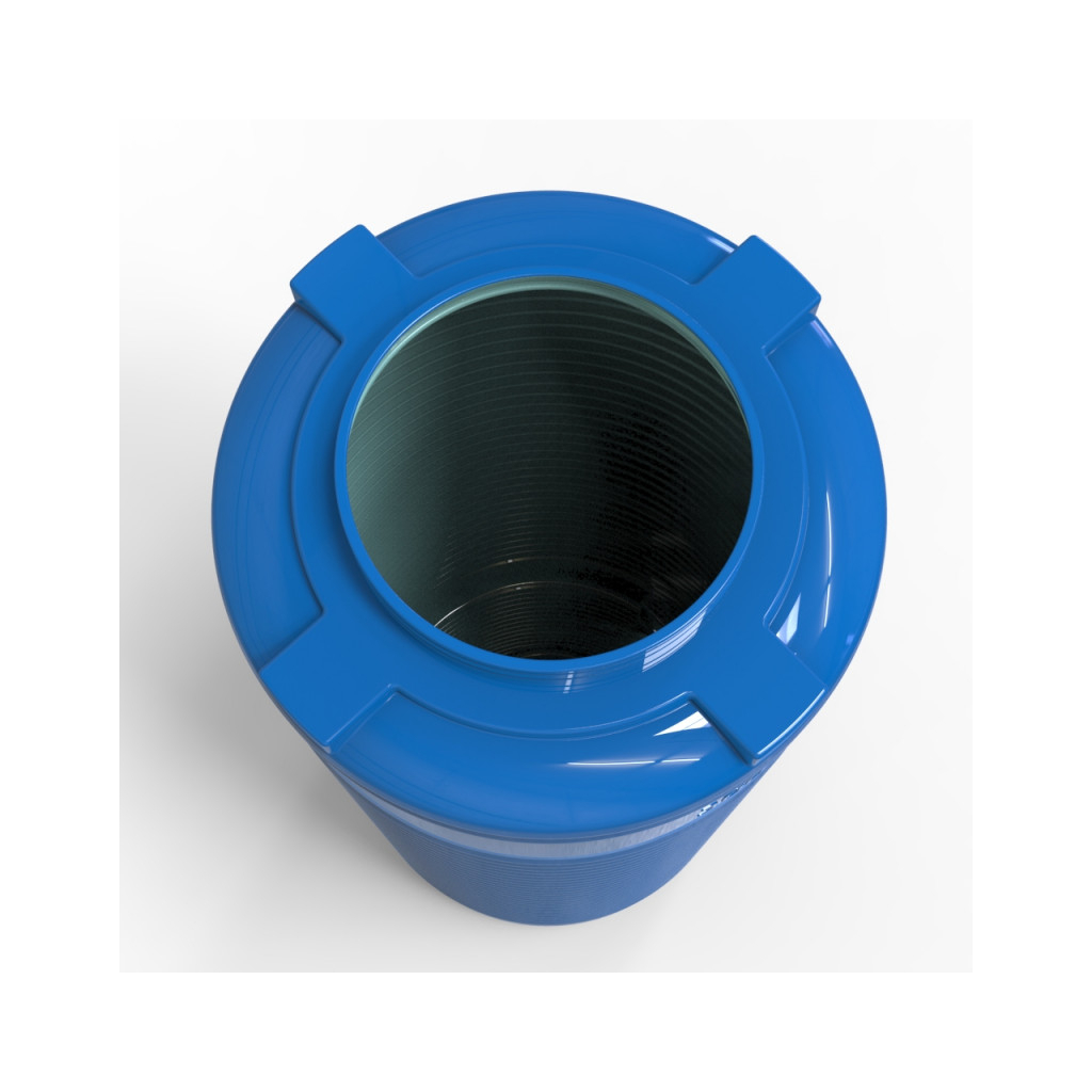 Ємність для води Євро Пласт вертикальна харчова 300 л вузька синя (12914) - зображення 3