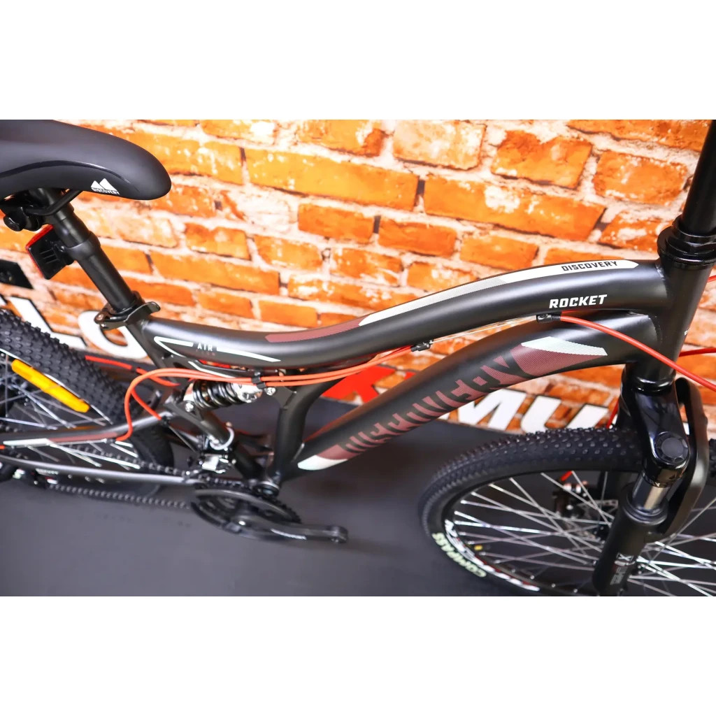 Велосипед Discovery Rocket AM DD 24" 15" ST 2024 Чорно-червоний (OPS-DIS-24-354) - зображення 3