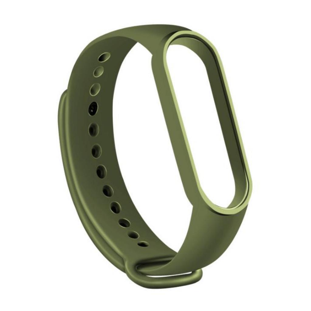 Ремінець до фітнес браслета BeCover Silicone для Xiaomi Mi Smart Band 5 Khaki (705068) - зображення 2