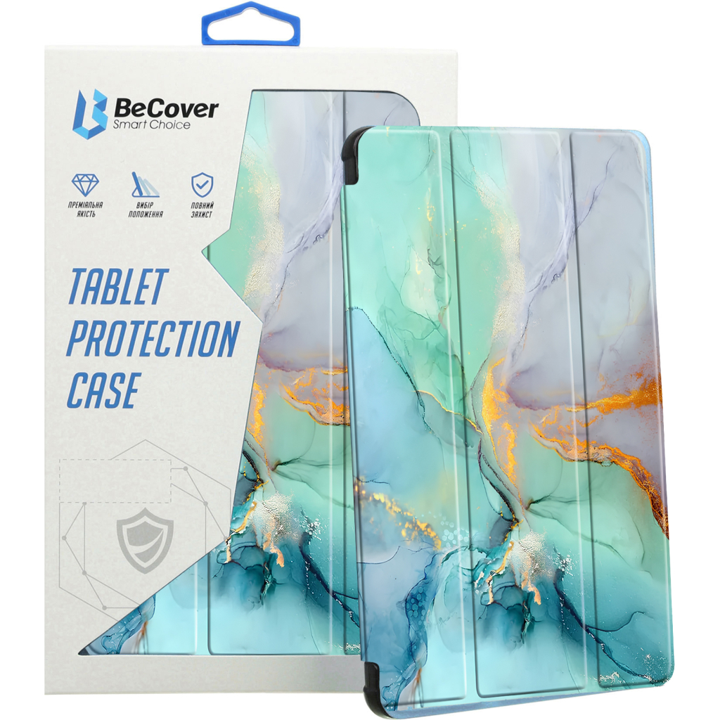 Чохол до планшета BeCover Soft Edge TPU Xiaomi Redmi Pad SE 8.7" Green Marble (712574) - зображення 8