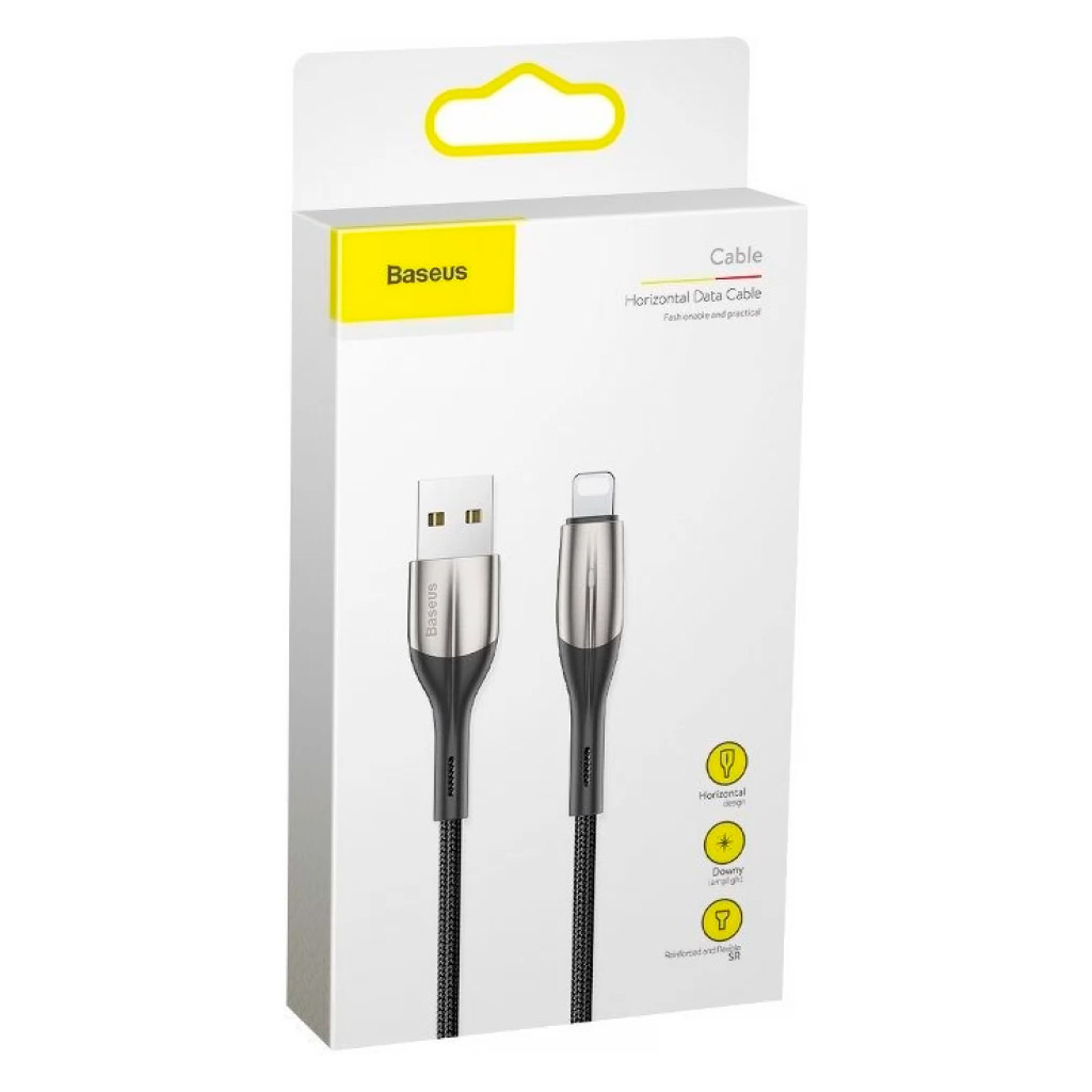 Дата кабель USB 2.0 AM to Lightning 2.0m 1.5A black Baseus (CALSP-C01) - зображення 5
