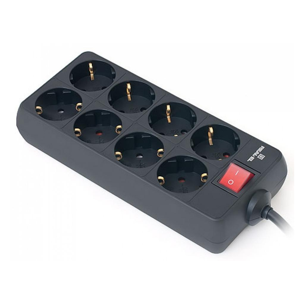 Мережевий фільтр живлення REAL-EL REAL-EL RS-8 PROTECT, 3m, black (EL122300022) - зображення 4