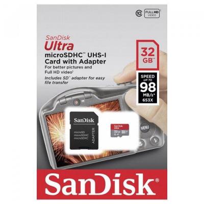 Карта пам'яті SanDisk 32GB microSDHC class 10 UHS-I A1 Ultra (SDSQUAR-032G-GN6IA) - зображення 3