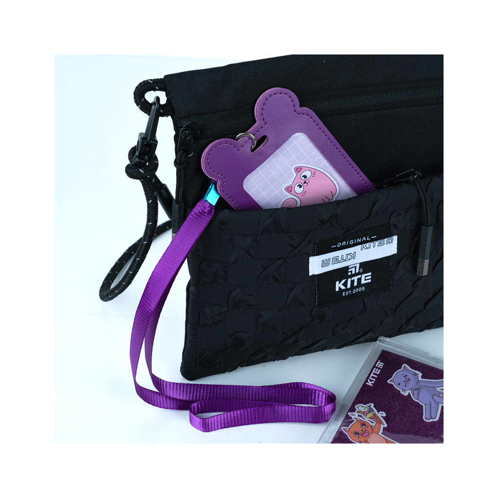 Бейдж Kite вертикальний на шнурку, фіолетовий (K24-296-1) - изображение 5