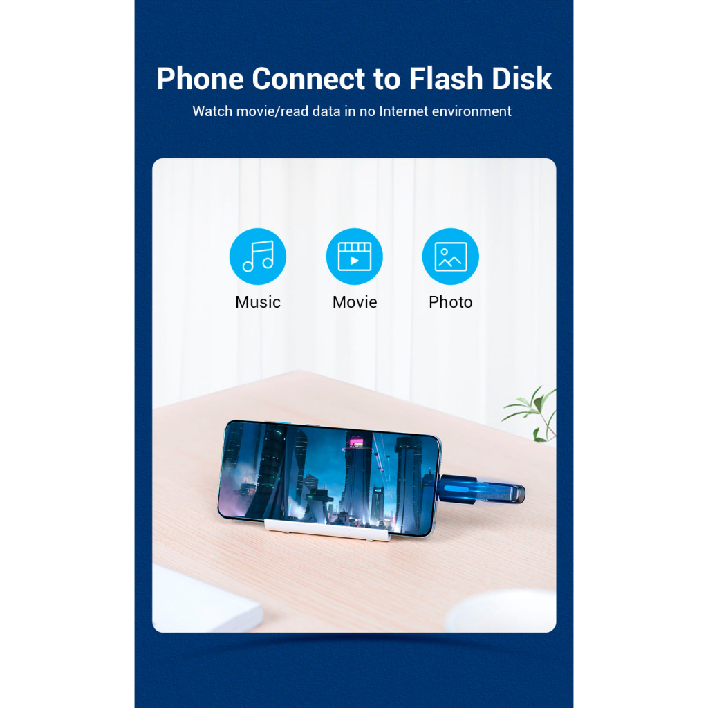 Перехідник USB 2.0 Type-C to USB AF (OTG) Vention (CDTB0) - изображение 4