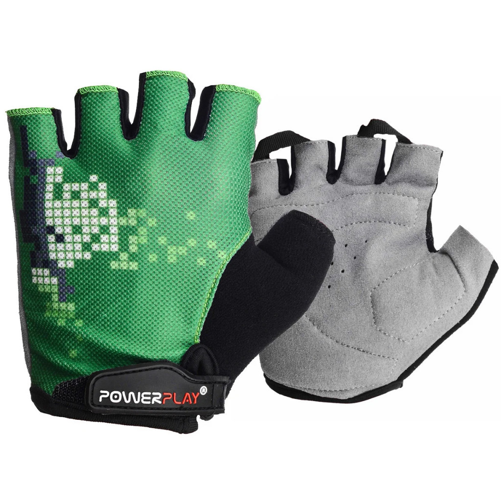 Велорукавиці PowerPlay 002 Green M (002C_M_Green) - зображення 1