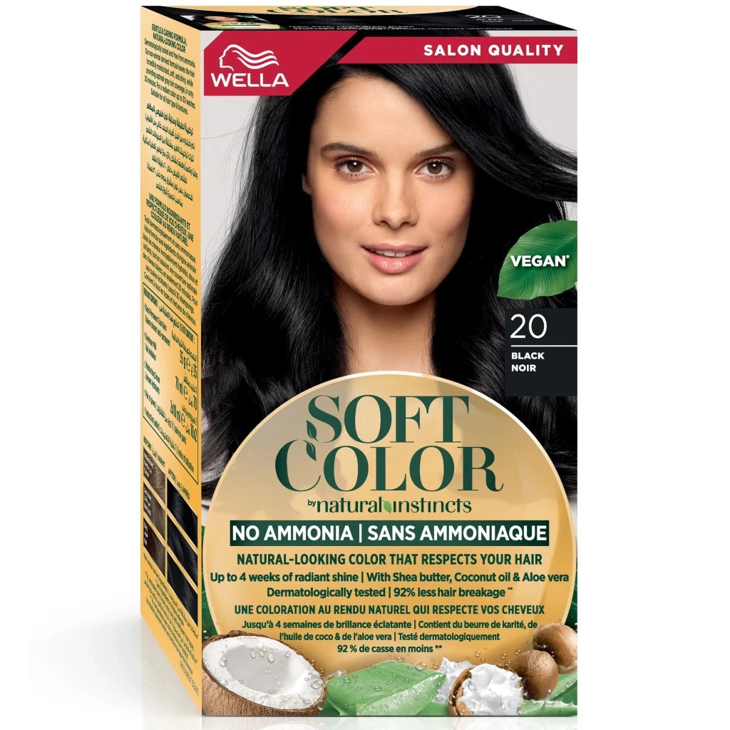 Фарба для волосся Wella Soft Color Безаміачна 20 - Чорний (3614228865883) - зображення 1