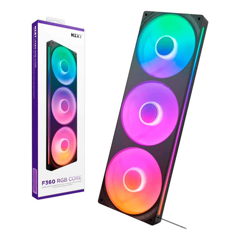 Кулер до корпусу NZXT F360 RGB Core Fan (Single Frame) - Black (RF-U36HF-B1) - зображення 7