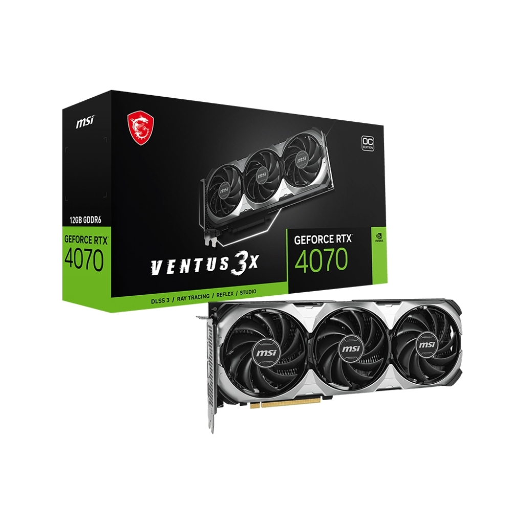 Відеокарта MSI GeForce RTX4070 12Gb VENTUS 3X E1 OC (RTX 4070 VENTUS 3X E1 12G OC) - зображення 5