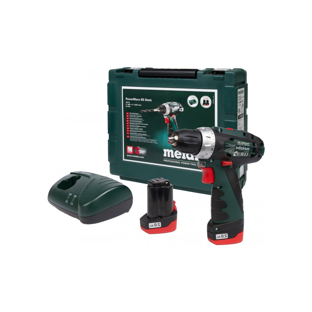 Шуруповерт Metabo PowerMaxxBS, 10.8 В, 2х2.0Аг, кейс (600080500) - зображення 4
