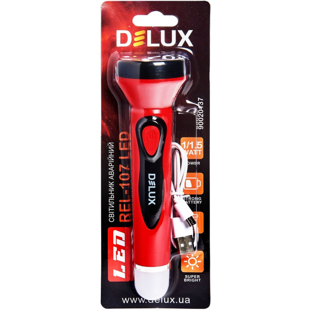 Ліхтар Delux REL-107 USB 2.5W 225lm USB 5V 4LED (90020137) - зображення 3