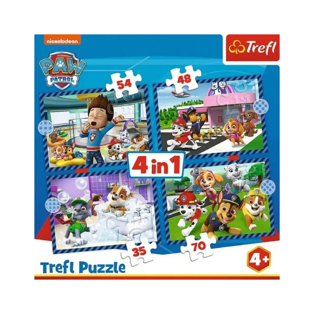Пазл Trefl Paw Patrol Собачі справи 4 in 1 (35, 48, 54, 70) елемента (5900511346503) - зображення 6