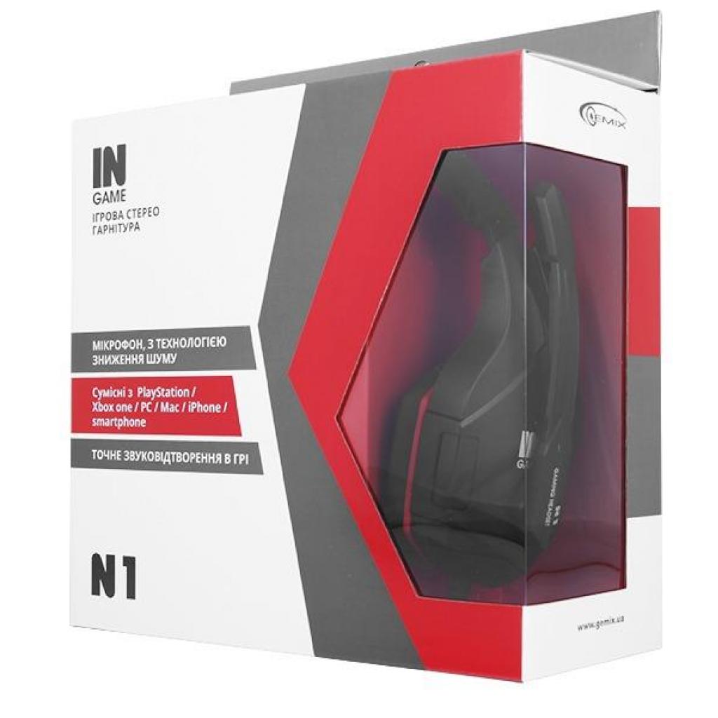 Навушники Gemix N1 Black-Red Gaming - зображення 5