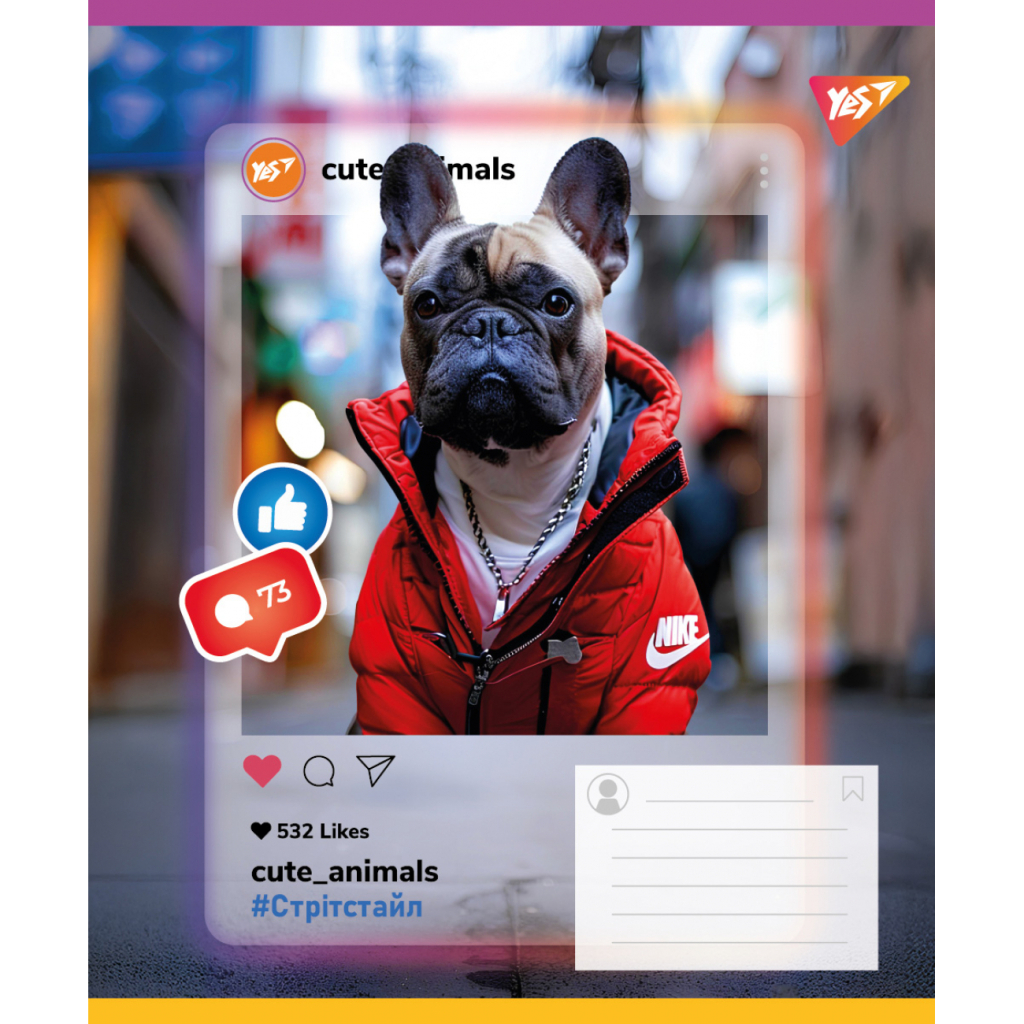 Зошит Yes Cute animals А5 24 аркушів лінія (767730) - зображення 5