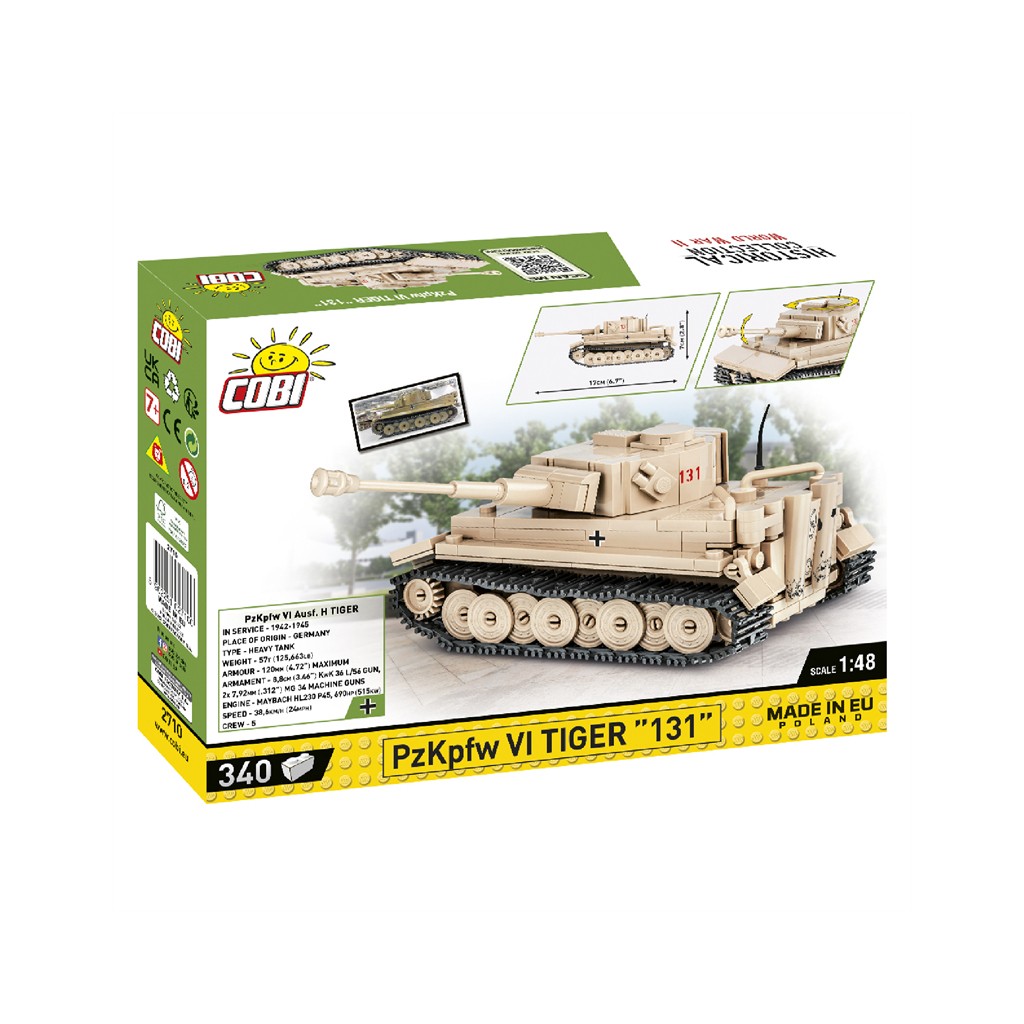 Конструктор Cobi Друга Світова Війна Танк Тигр 131, 340 деталей (COBI-2710) - зображення 2