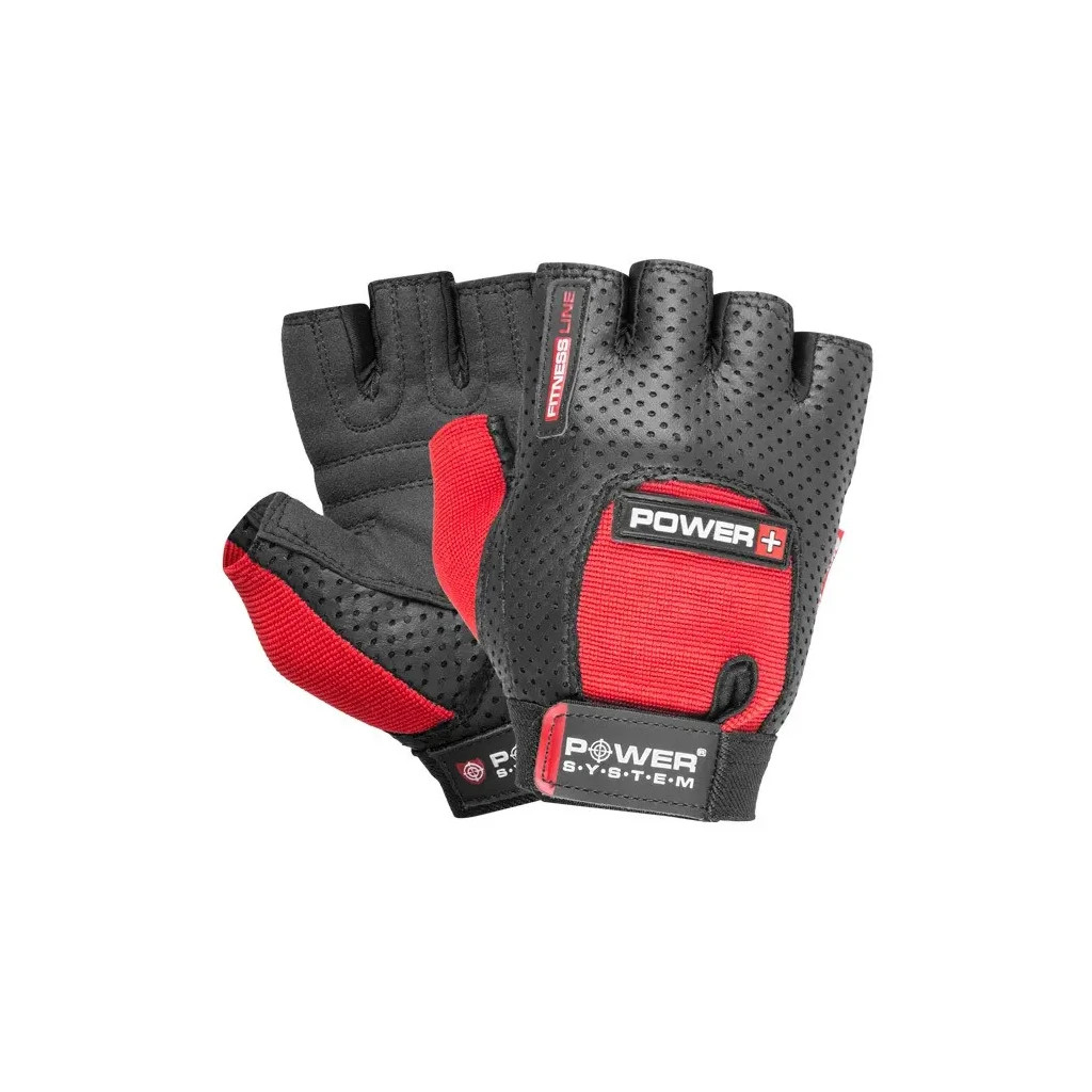 Рукавички для фітнесу Power System PS-2500 Power Plus Black/Red XXL (PS-2500_2XL_Black-red) - зображення 1