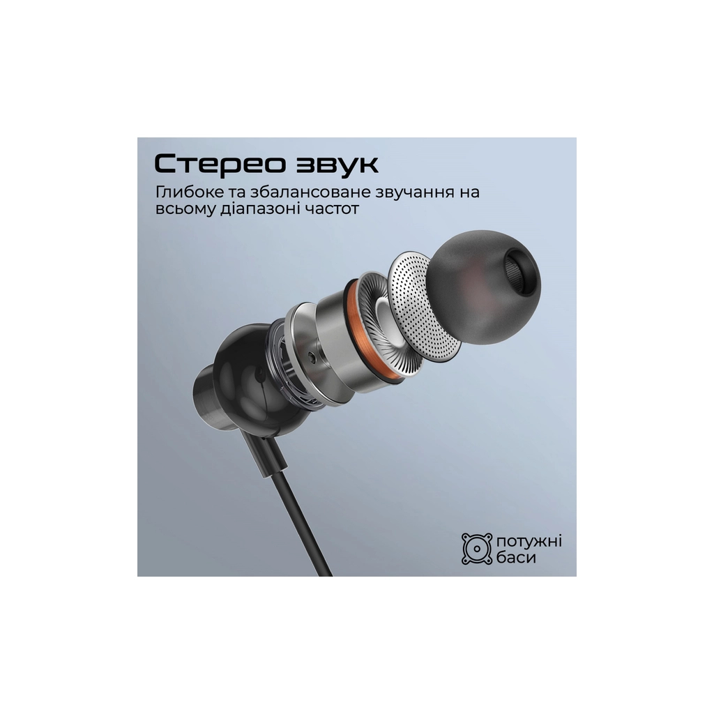 Навушники Promate Silken-C Black (silken-c.black) - зображення 3