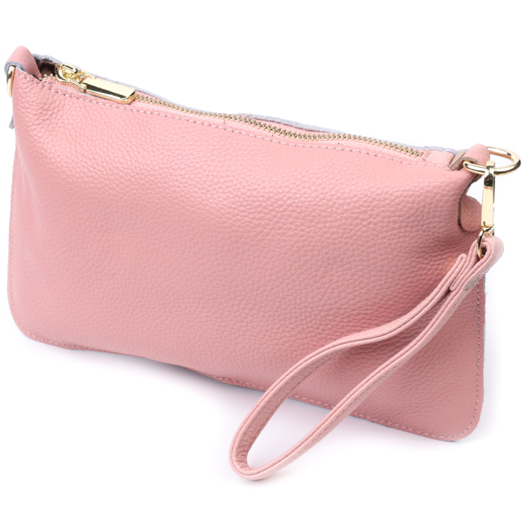 Сумка Vintage Жіноча з двома ременями з натуральної шкіри Рожева (22644) - зображення 1