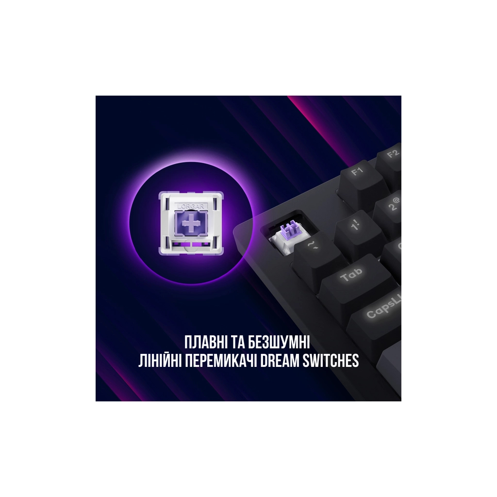 Клавіатура Lorgar Azar 514 RGB USB UA White (LRG-GK514W-UA) - зображення 6