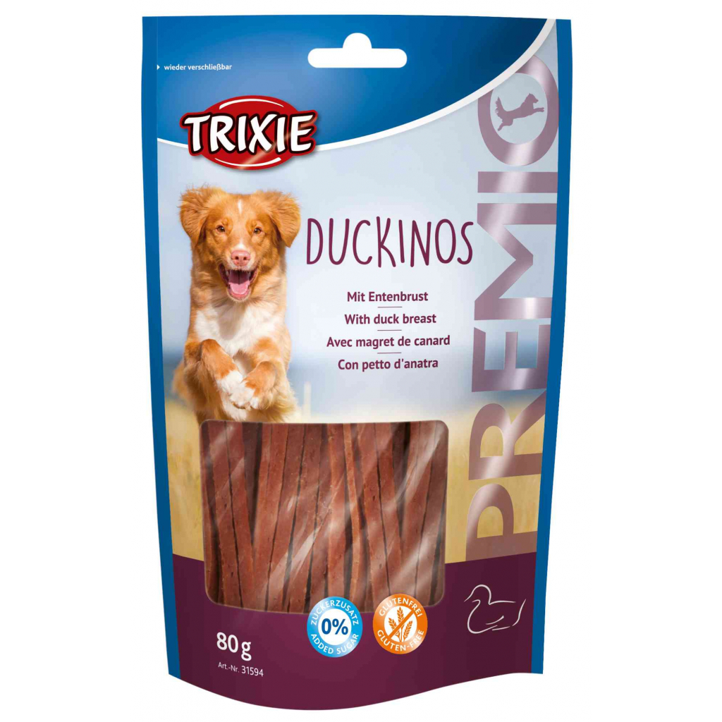 Ласощі для собак Trixie Premio Duckinos качка 80 г (4011905315942) - зображення 1