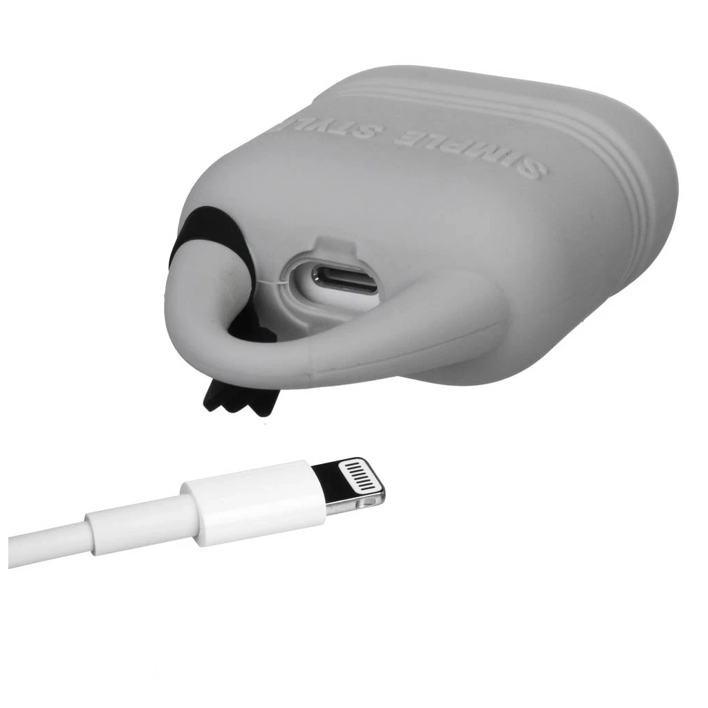 Чохол для навушників Kindon i-Smile для Apple AirPods IPH1430 Gray (702348) - зображення 3