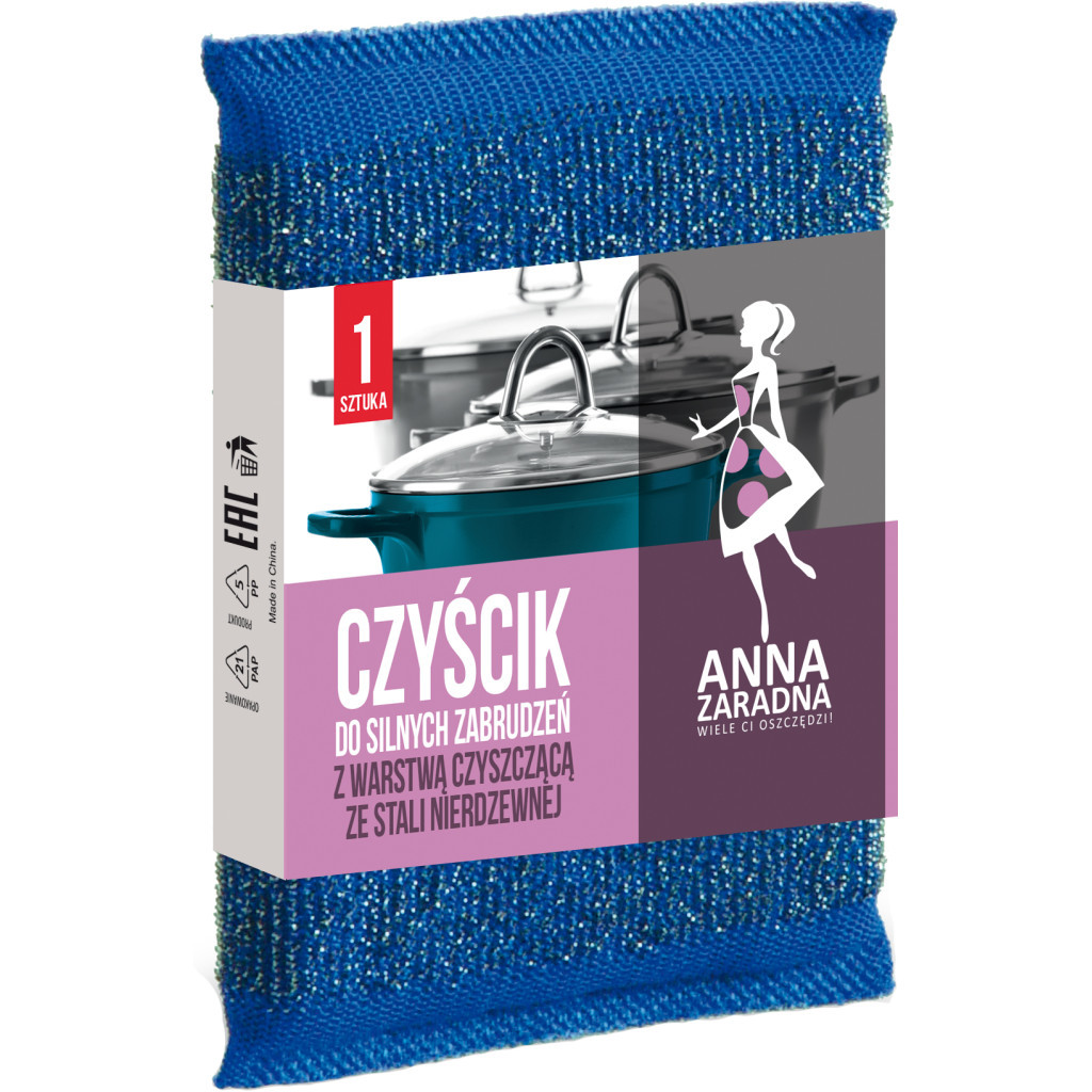Губки кухонні Anna Zaradna для чищення сильних забруднень 1 шт. (5903936017690) - изображение 1