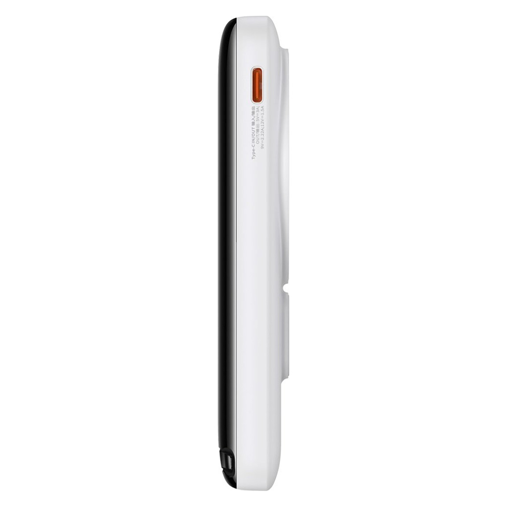 Батарея універсальна Baseus Magnetic Bracket 10000mAh 20W, White (PPCXZ10) (PPCX000002) - зображення 4