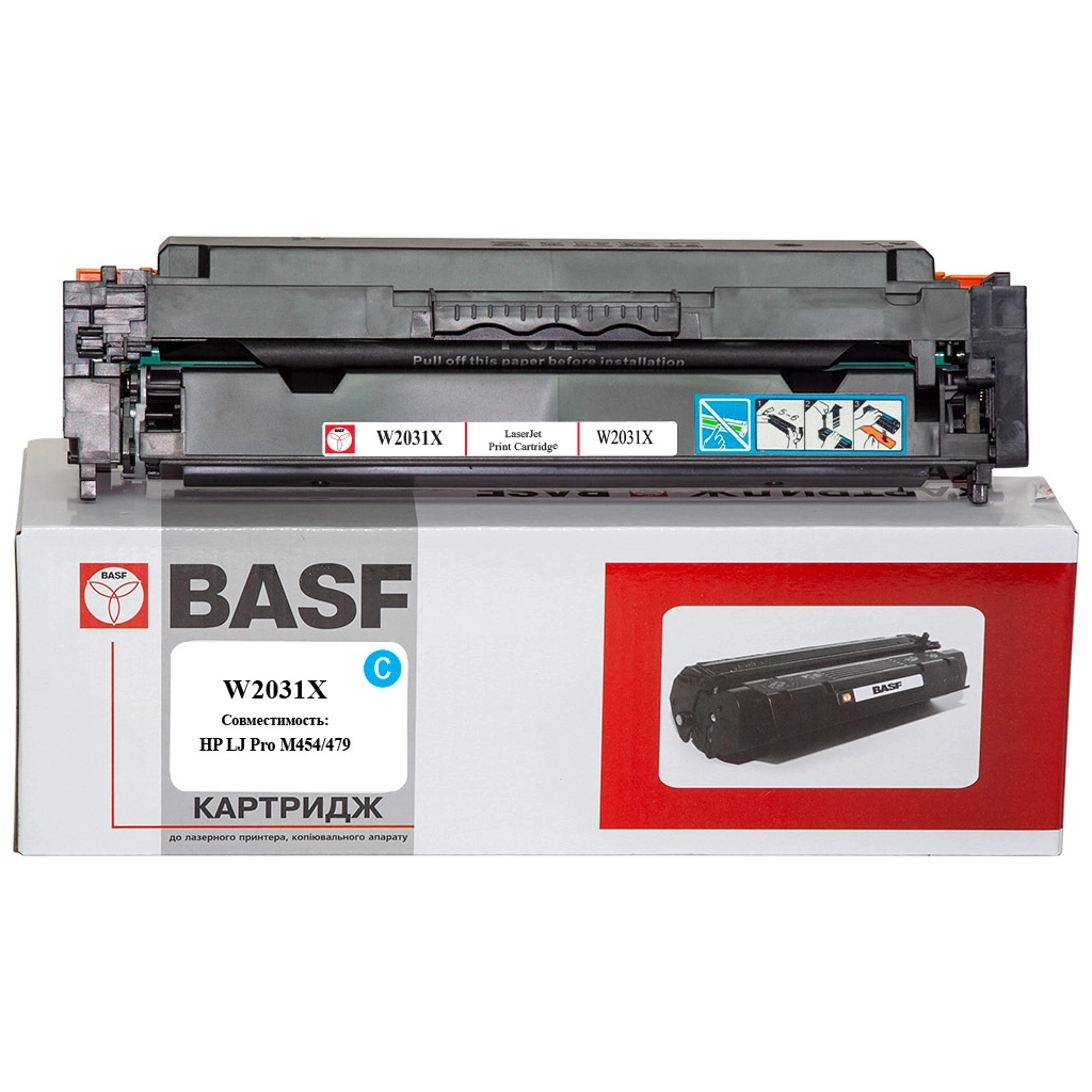 Картридж BASF HP LJ Pro M454/479 6000 ст. Cyan W2031X (BASF-KT-W2031X) - зображення 1
