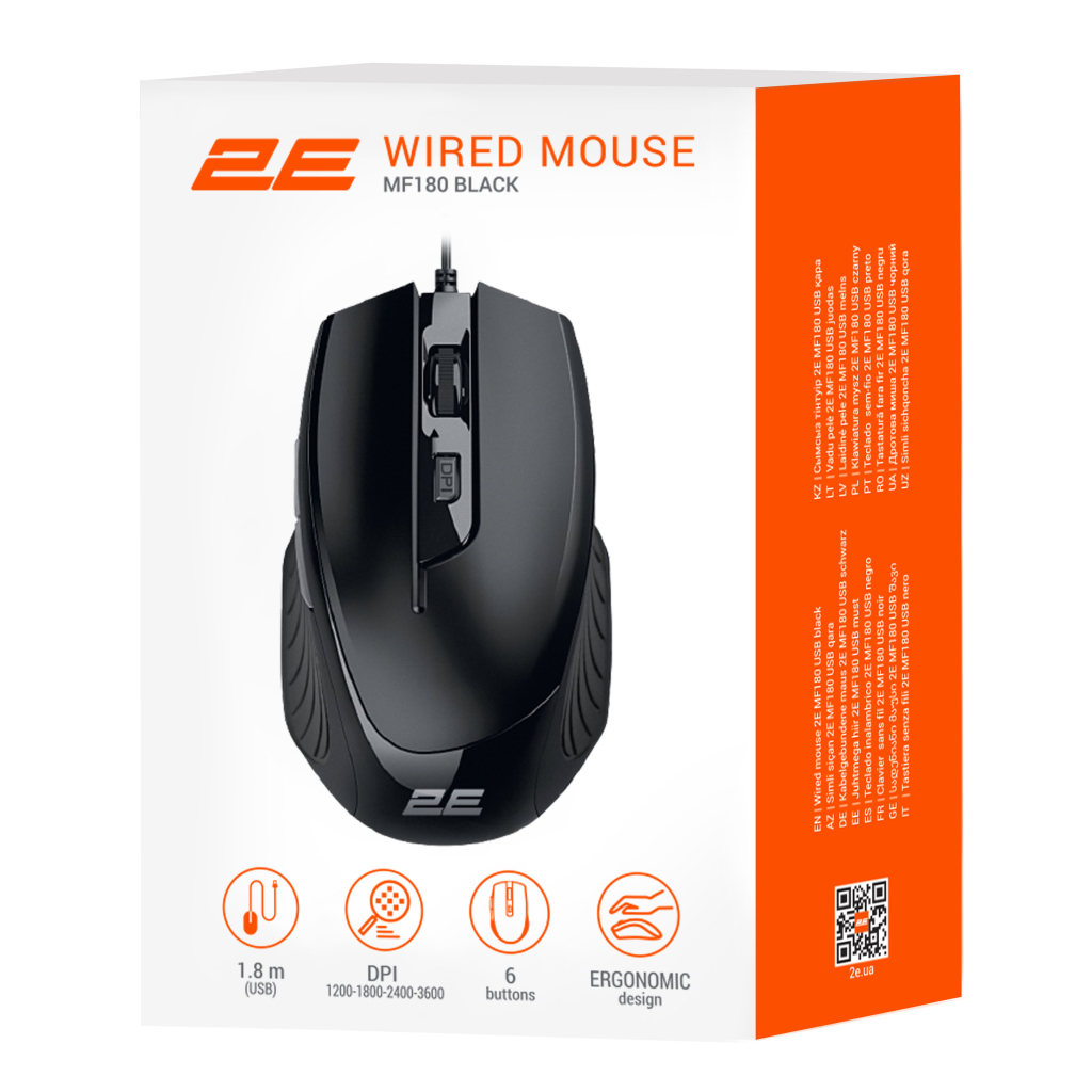 Мишка 2E MF180 USB Black (2E-MF180UB) - зображення 3