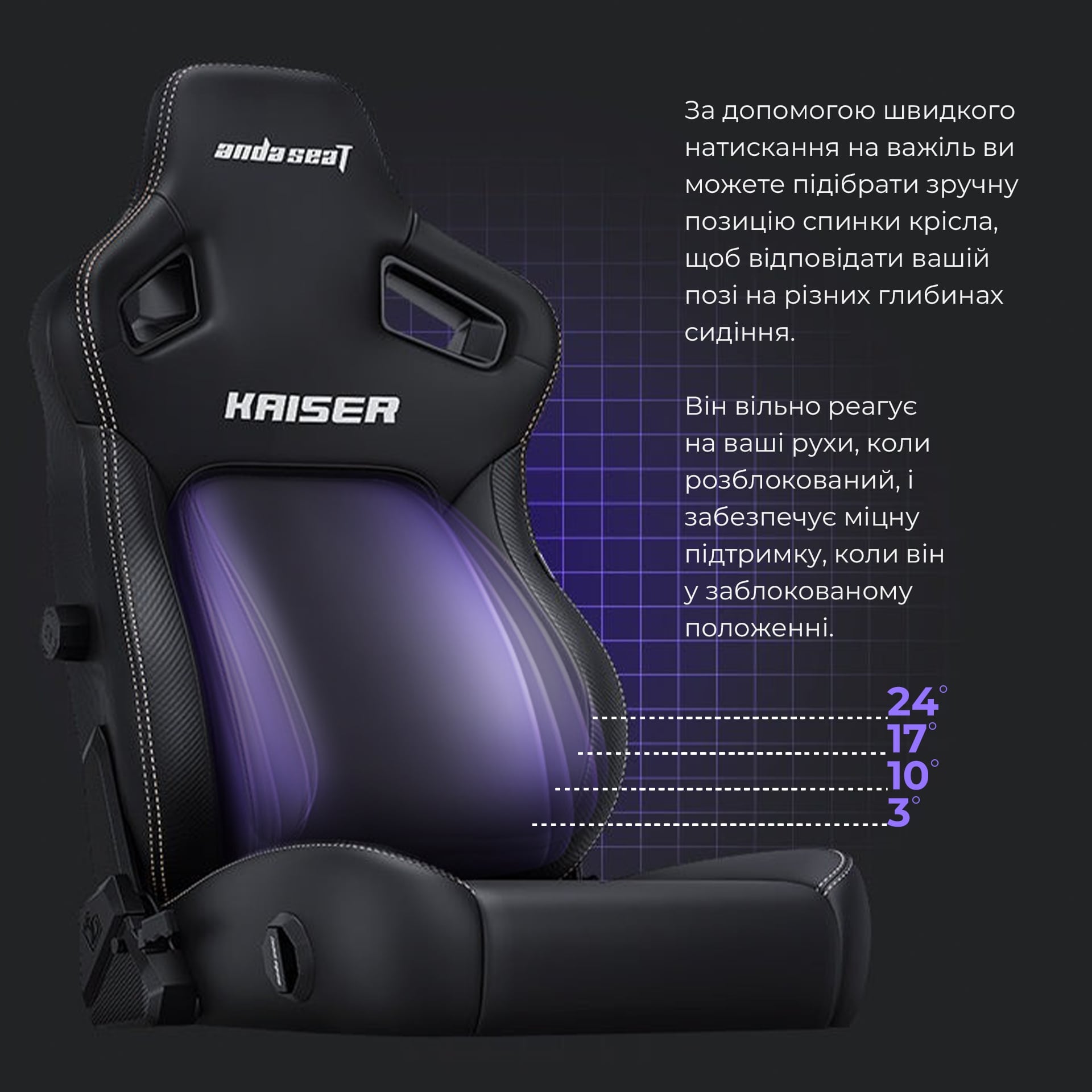 Крісло для геймерів Anda Seat Kaiser 4 Size L Black Premium PVC (AD12YDDC-L-20-B-PV/C) - зображення 8