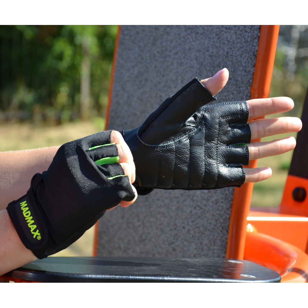 Рукавички для фітнесу MadMax MFG-251 Rainbow Green XS (MFG-251-Green_XS) - зображення 8