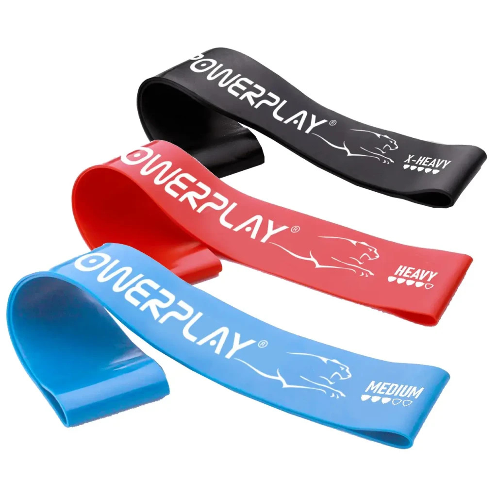 Еспандер PowerPlay -стрічка 4113 Mini Power Band Set набір із 3 шт 10-20 кг (PP_4113_3in_B/R/B) - зображення 1