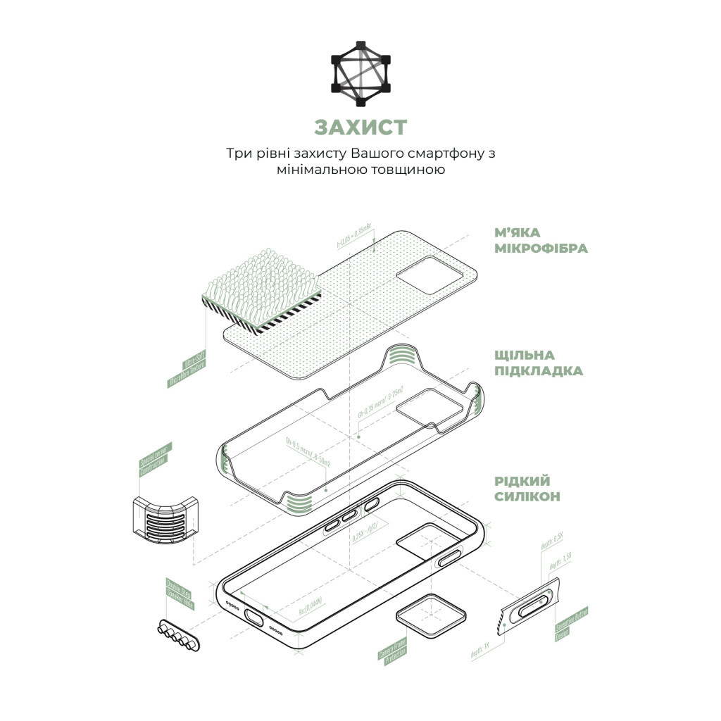 Чохол до мобільного телефона Armorstandart ICON2 MagSafe Apple iPhone 15 Pro Soft Mint (ARM77006) - зображення 6