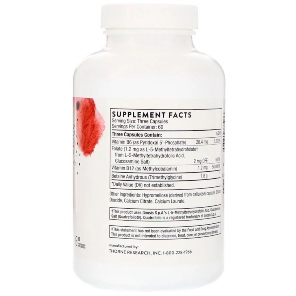 Мультивітамін Thorne Research Метил-Гард, Вітаміни Для Мозку, Methyl-Guard, 180 капсул (THR-78703) - зображення 2