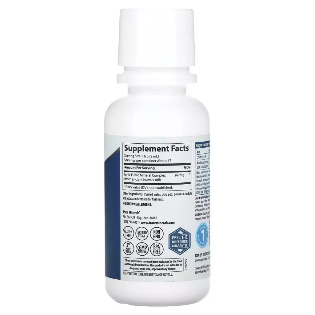 Вітамінно-мінеральний комплекс Trace Minerals Здоров'я кишечника, Liquid Gut Health, 237 мл (TMR-00752) - зображення 2