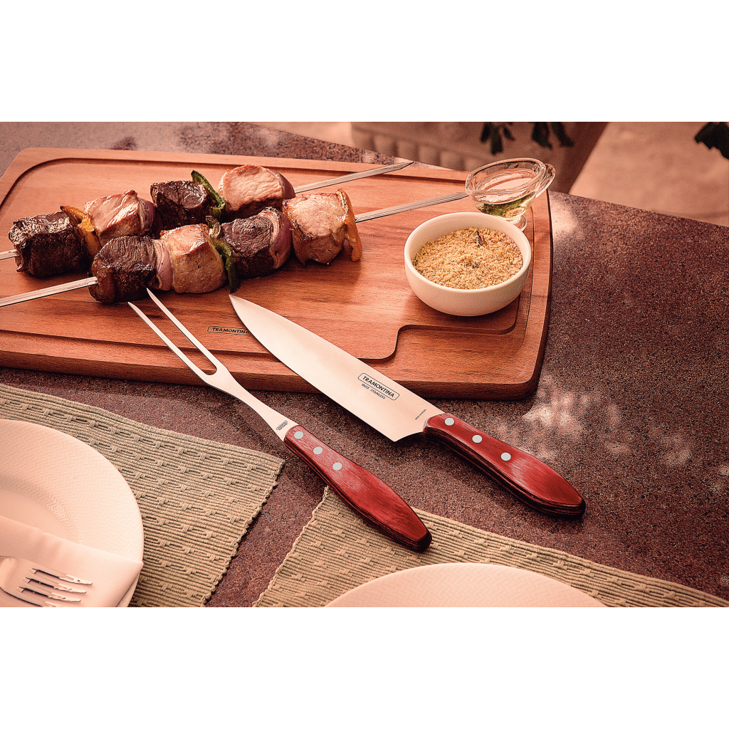 Кухонний ніж Tramontina Barbecue Polywood 203 мм Червоне Дерево (21189/178) - изображение 6