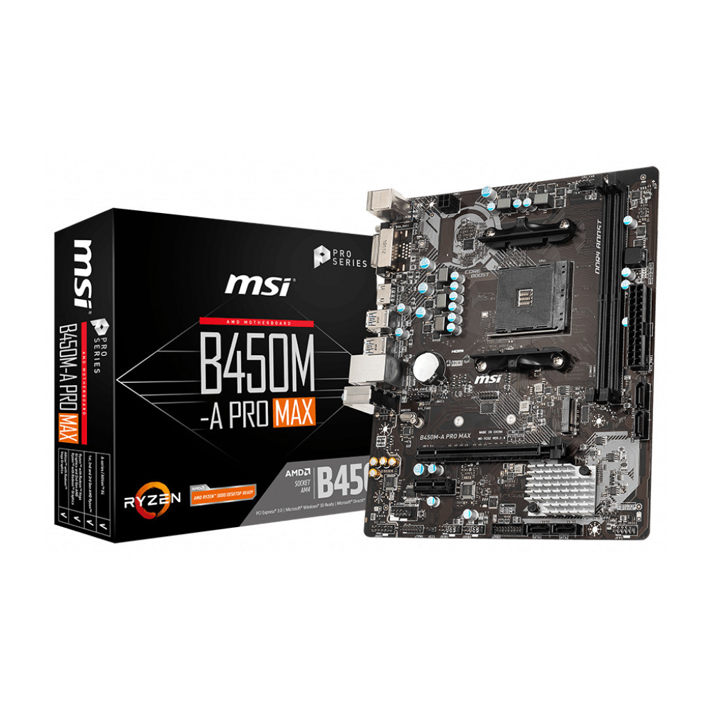 Материнська плата MSI B450M-A PRO MAX - зображення 2