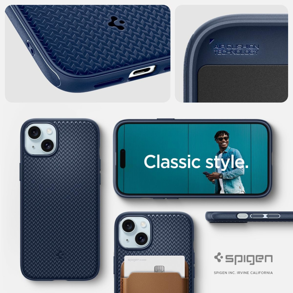 Чохол до мобільного телефона Spigen Apple iPhone 15 Mag Armor MagFit Navy Blue (ACS06816) - зображення 8