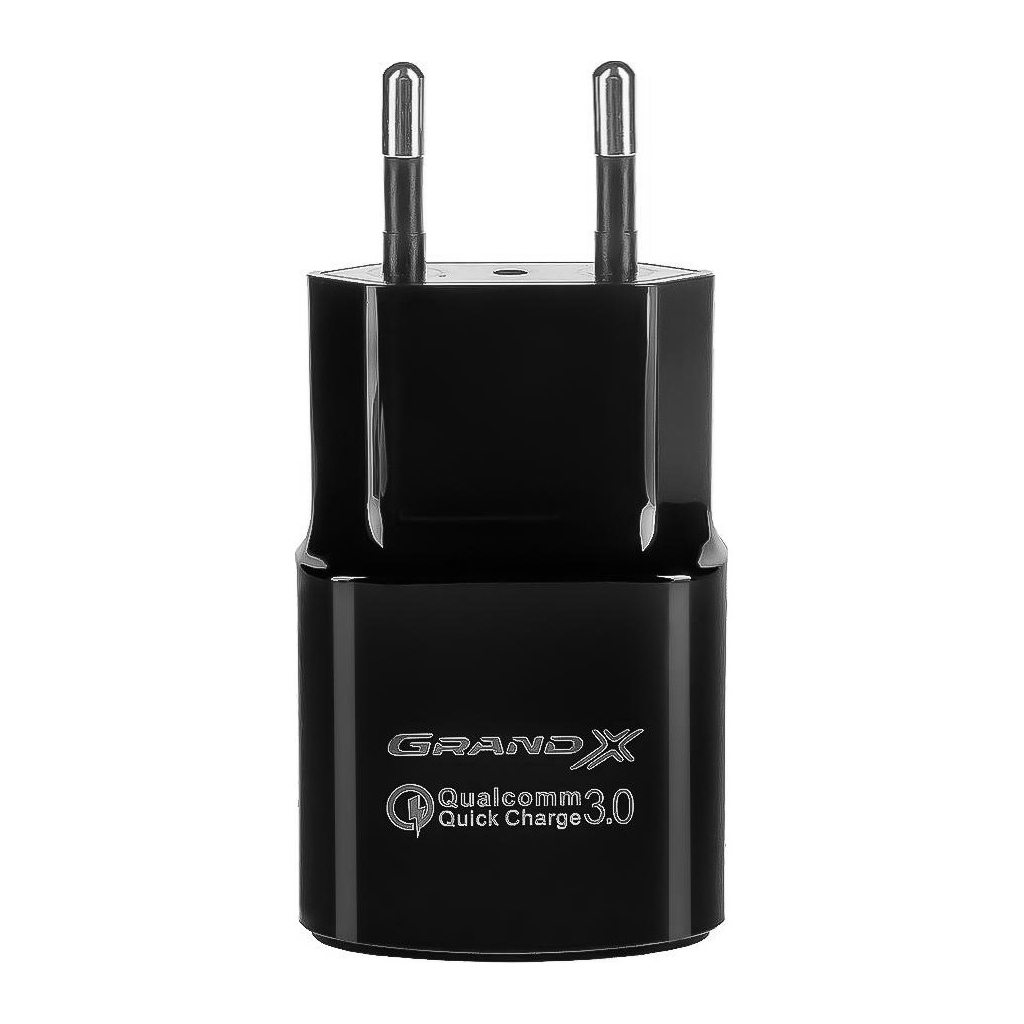 Зарядний пристрій Grand-X Quick Charge QС3.0 3.6V-6.5V 3A, 6.5V-9V 2A, 9V-12V 1.5A USB (CH-550B) - зображення 2