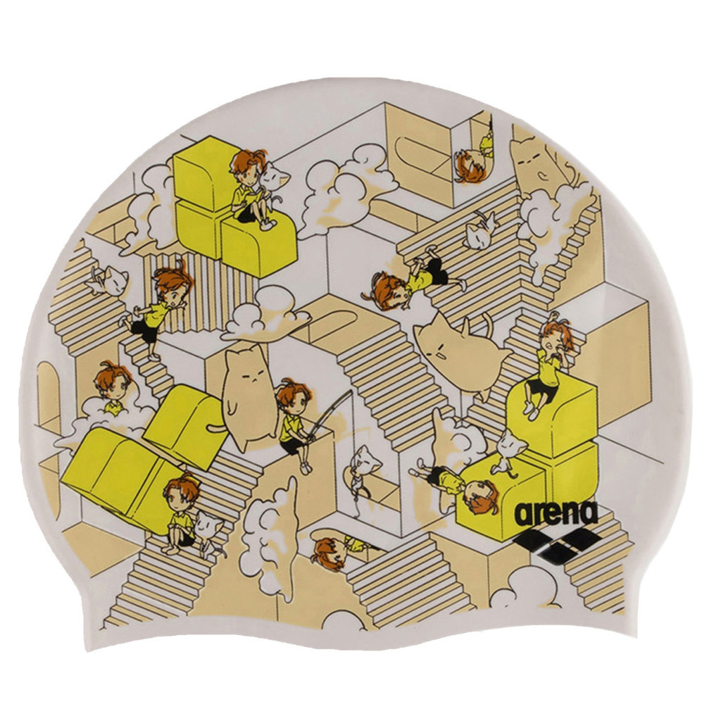 Шапка для плавання Arena Print JR 94171-237 мультіколор Діт OSFM (3468337082651) - зображення 1