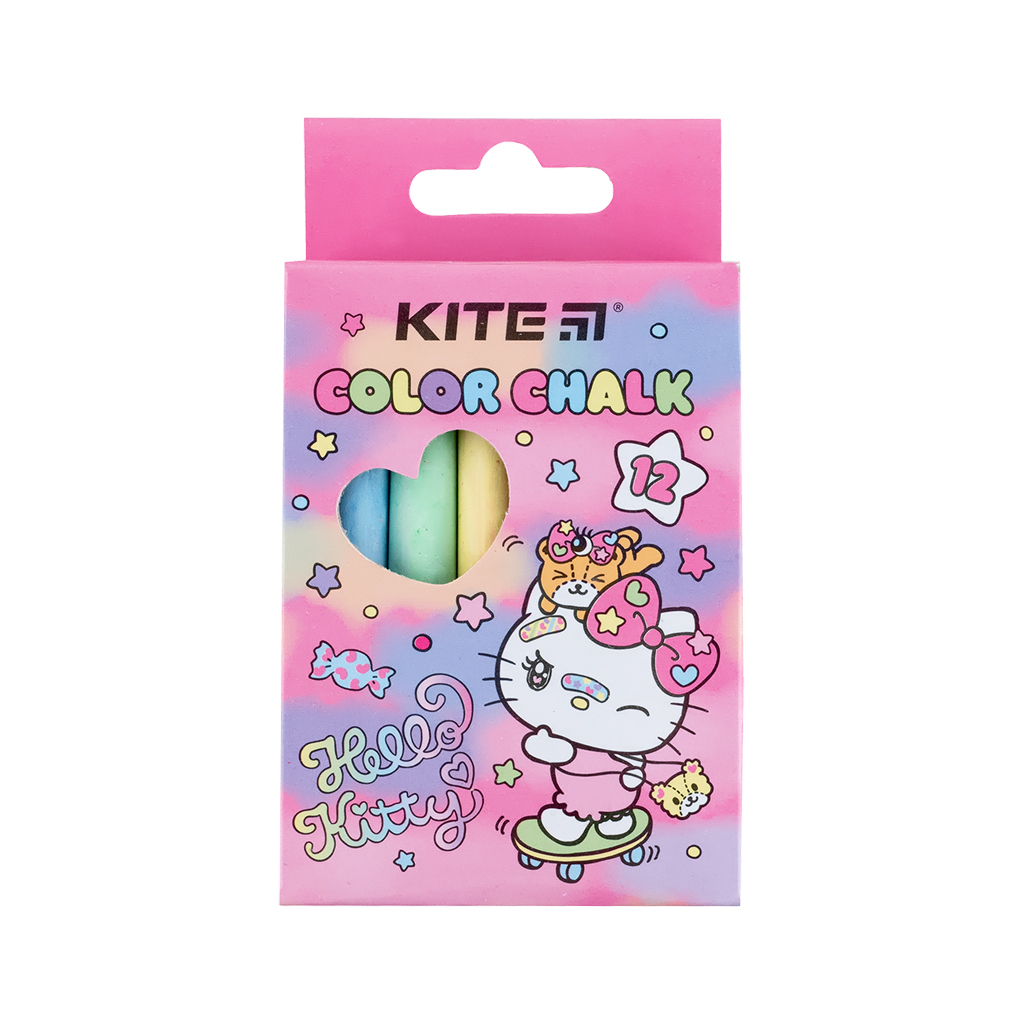 Крейда Kite кольорова Jumbo Hello Kitty, 12 кольорів (HK24-075) - изображение 1