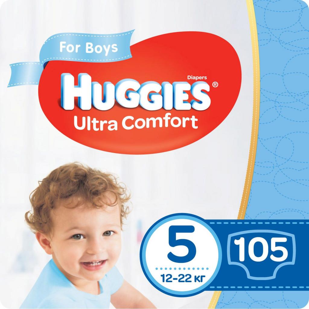 Підгузки Huggies Ultra Comfort 5 Box для хлопчиків (12-22 кг) 105 шт (5029053546902) - зображення 1