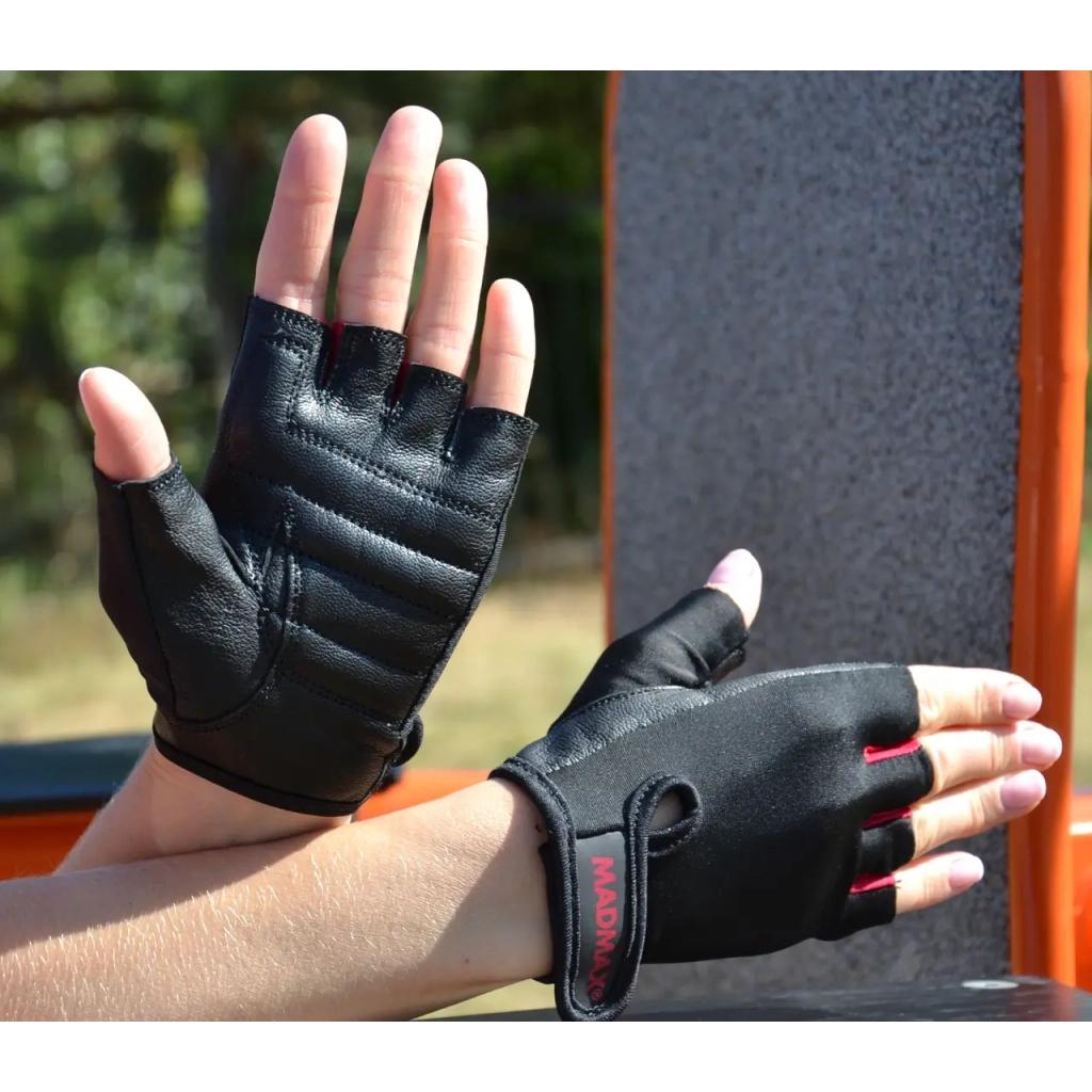 Рукавички для фітнесу MadMax MFG-251 Rainbow Rubine Red M (MFG-251-RED_M) - зображення 7