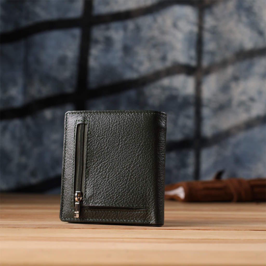 Гаманець ST Leather З натуральної шкіри Зелений (23093) - зображення 9