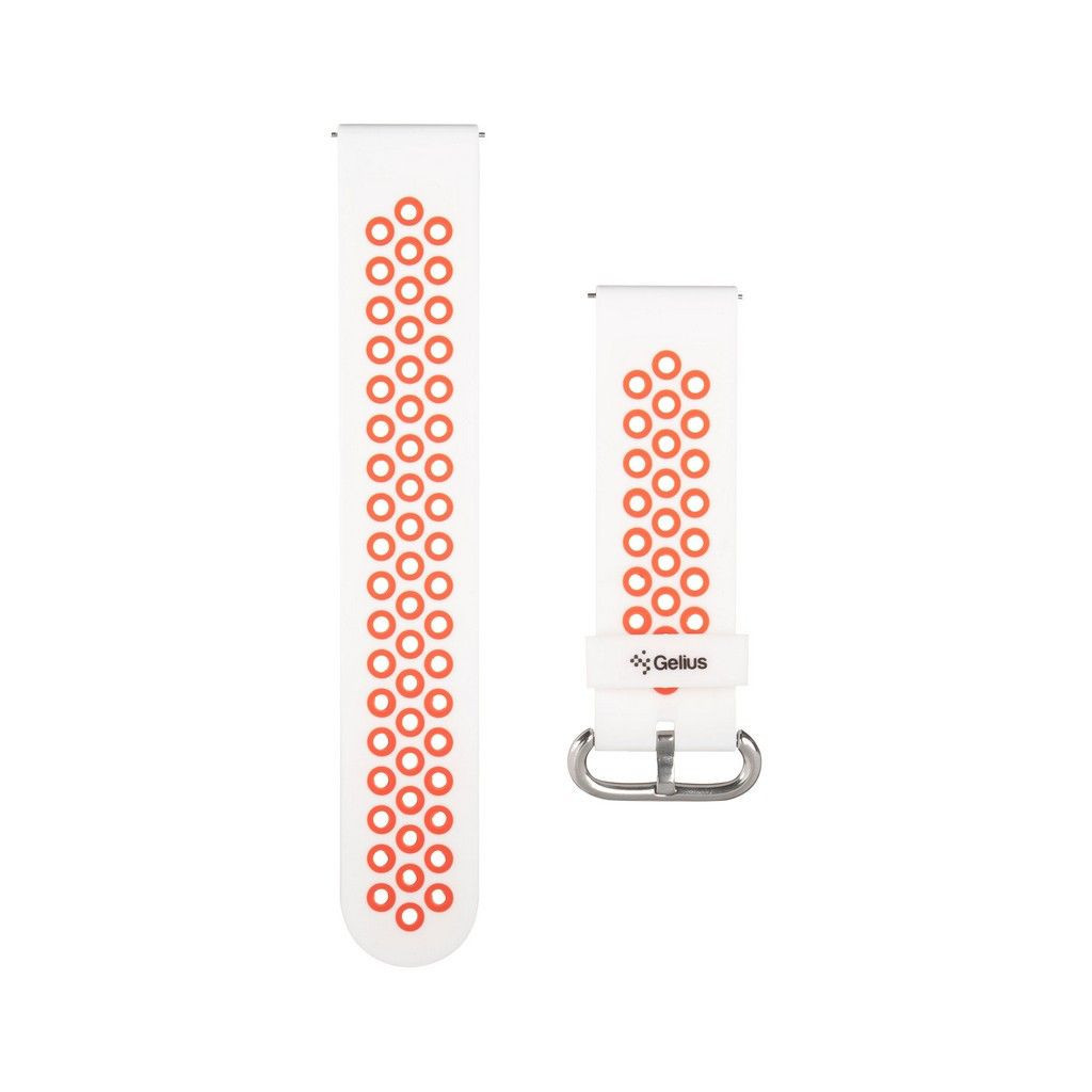 Ремінець до смарт-годинника Gelius Pro for Smart Watch Gelius Pro GP-SW001 (NEO) White/Red (00000075278) - зображення 1