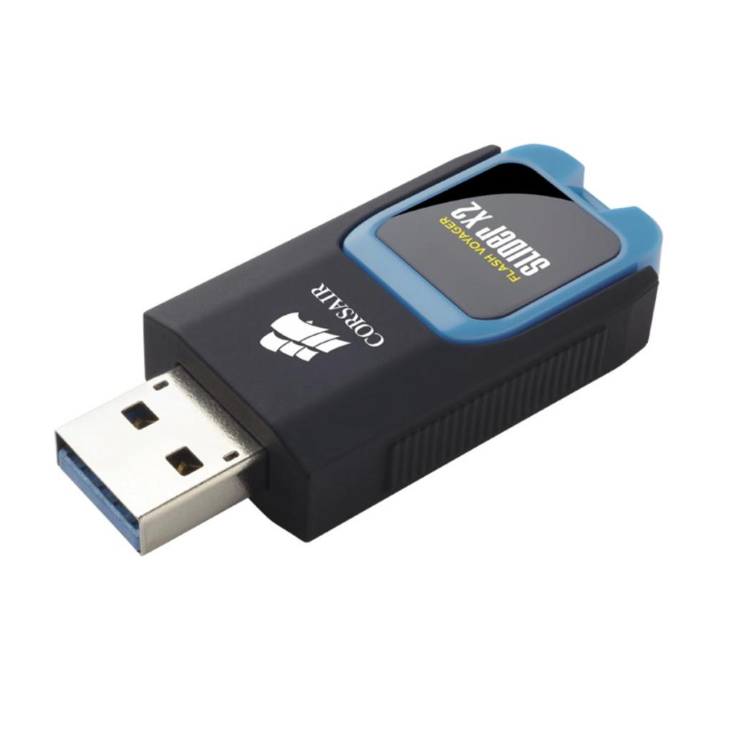 USB флеш накопичувач Corsair 256GB Voyager Slider X2 Blue USB 3.0 (CMFSL3X2A-256GB) - зображення 4