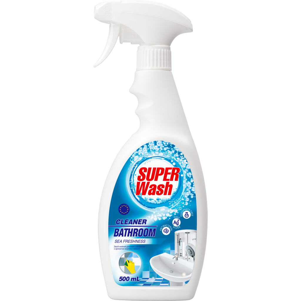 Спрей для чищення ванн Super Wash Морська свіжість 500 мл (4820096034217) - зображення 1