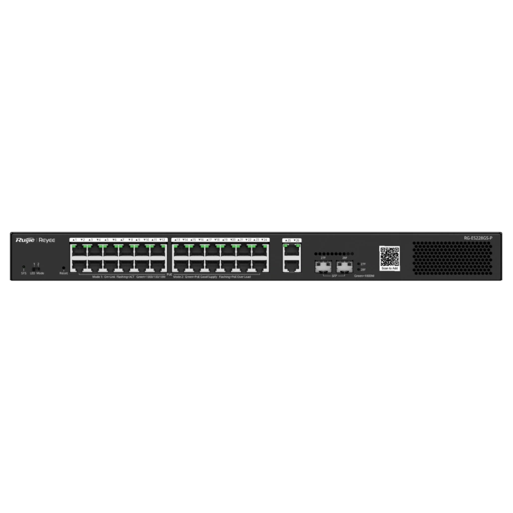 Комутатор мережевий Ruijie Networks RG-ES228GS-P - зображення 2