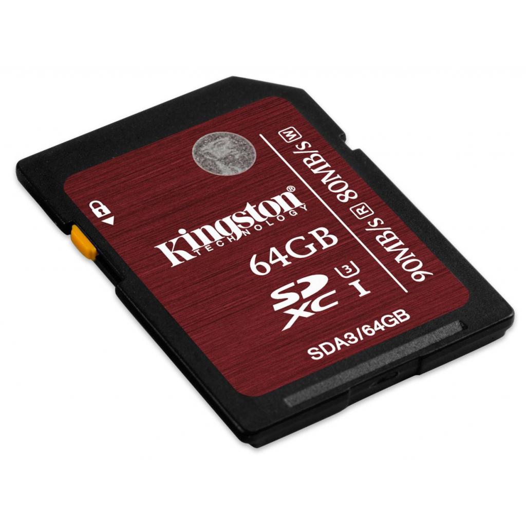 Карта пам'яті Kingston 64GB UHS-I Class3 (SDA3/64GB) - зображення 2