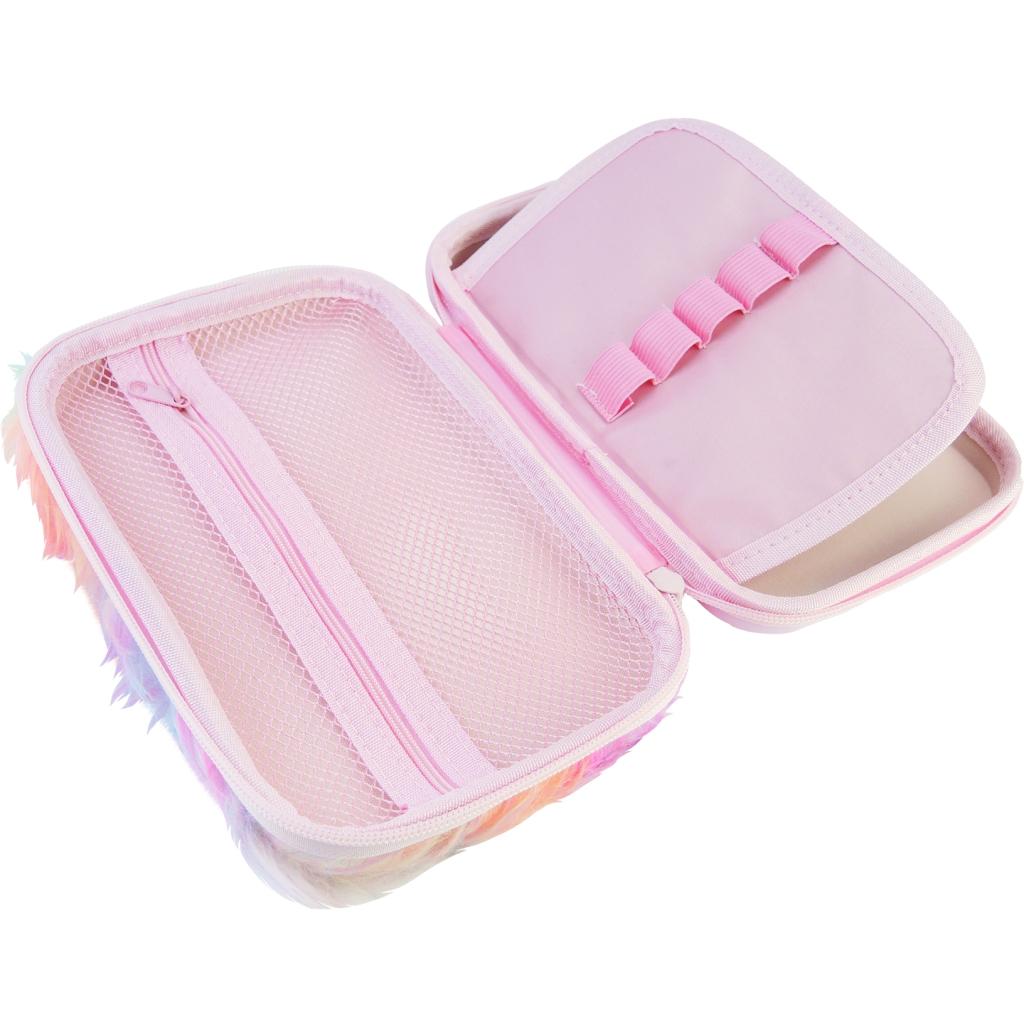 Пенал Cool For School 1 відділення з плюшем та аплікацією Веселка (CF6549-light) - зображення 2